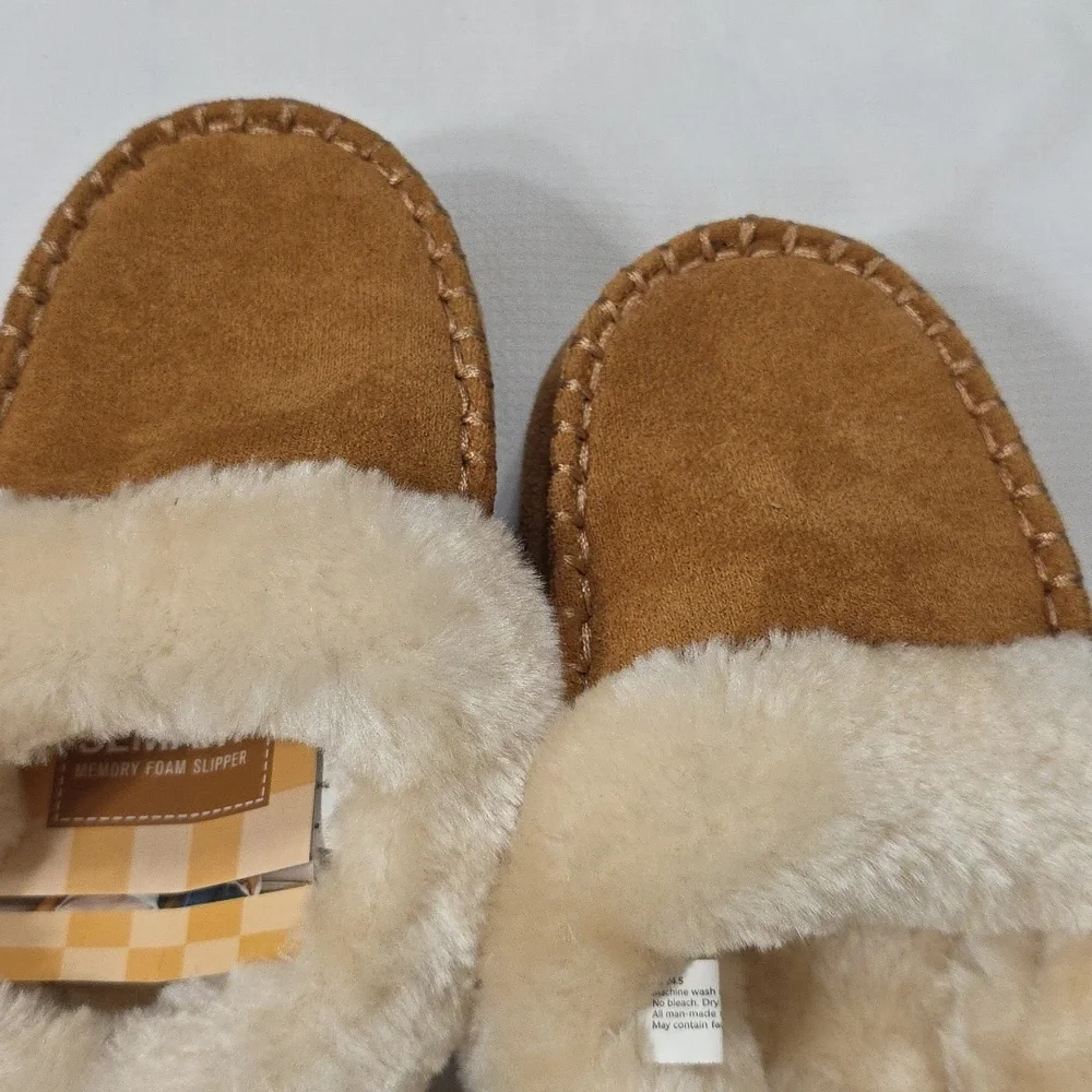 NWT Semary Kids Toddlers Memory Foam Faux Fur-Lined Slippers Sz EU 24.5/US 7.5-8